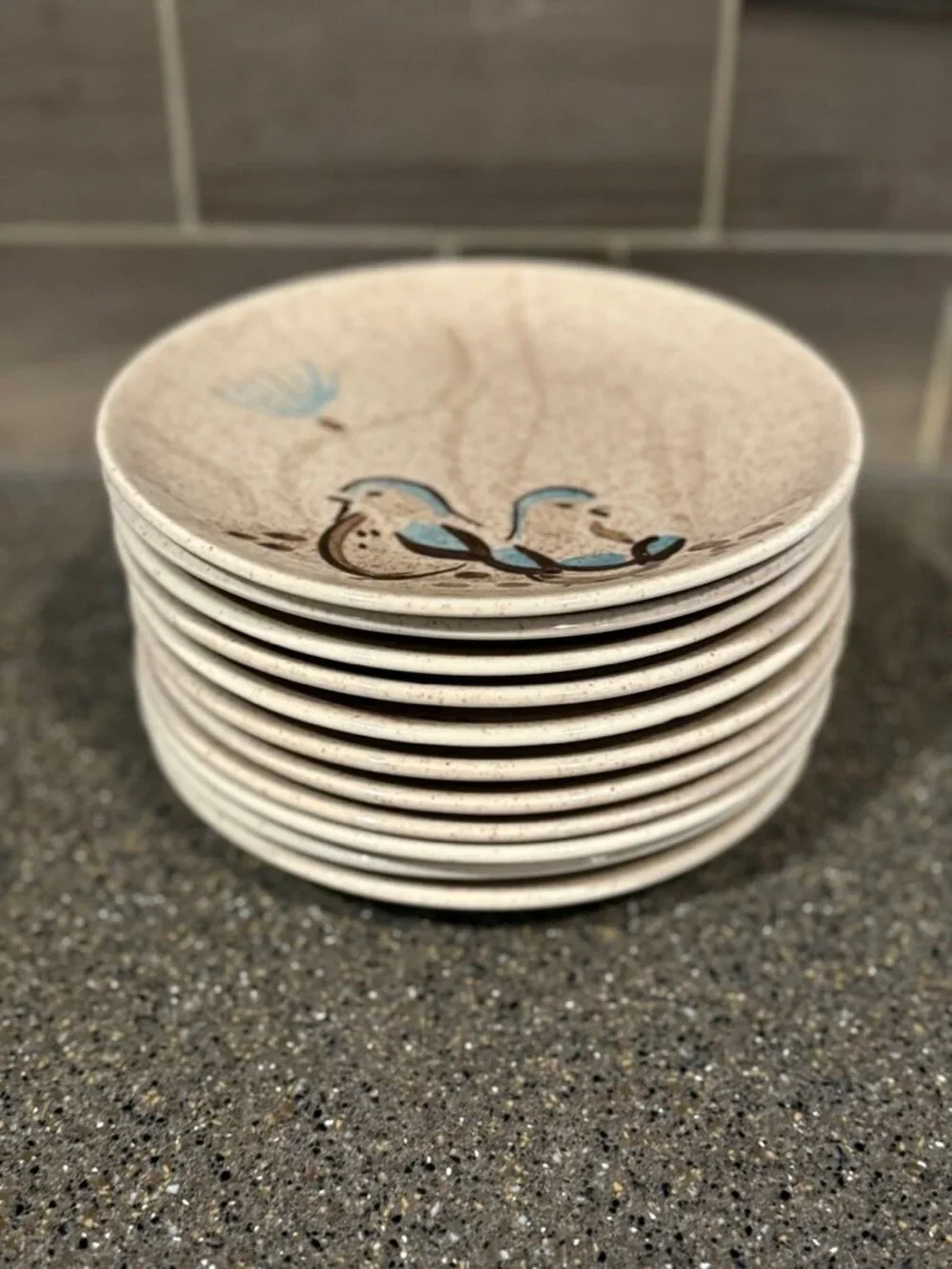 11 Vtg Red Wing Bob White bread & butter plates